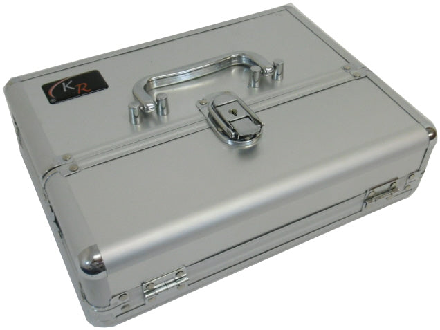 Quarter Aluminium Case Double Lid - Silver (empty)