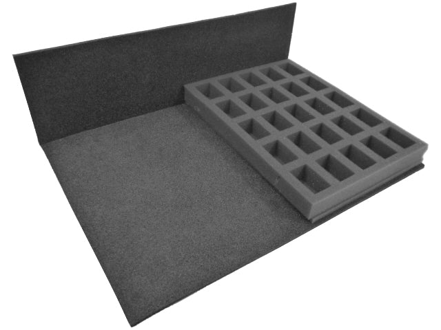 M23H Compartment Tray (23mm, half width) — Standard Foam