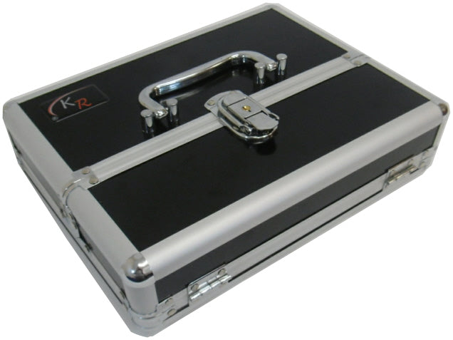 Quarter Aluminium Case Double Lid - Black (empty)