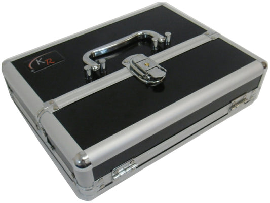 Quarter Aluminium Case Double Lid - Black (empty)