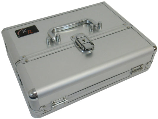 Quarter Aluminium Case Double Lid - Silver (empty)